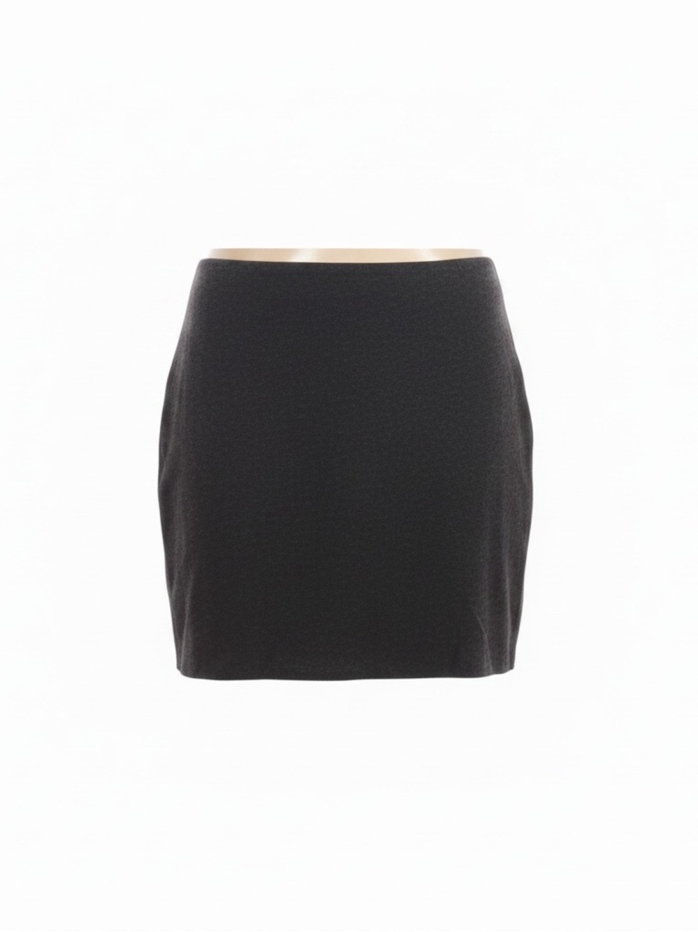 Madewell 6 dark grey lined wool blend A line back zipper mini career skirt